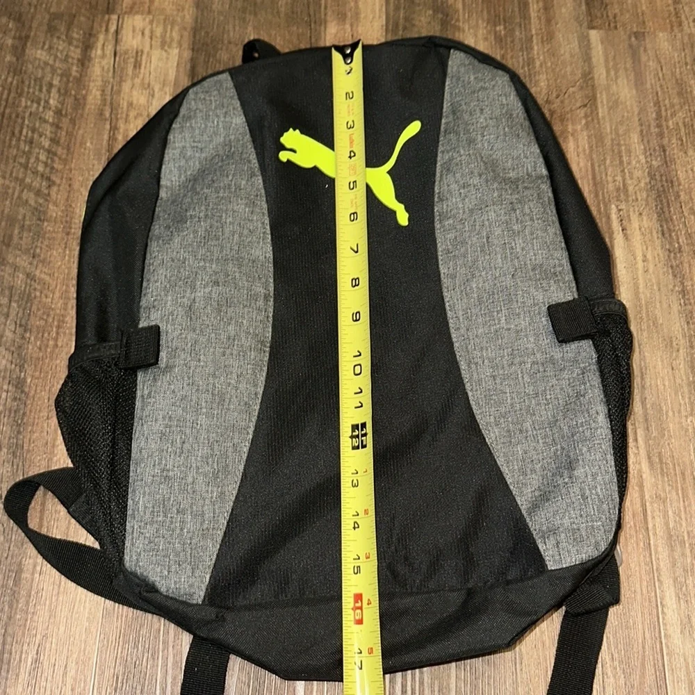 PUMA Gray/Black/Lime Green Backpack NWOT‎